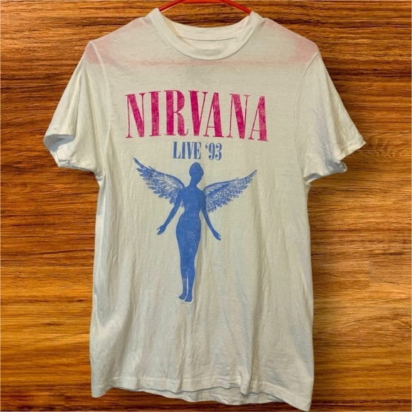 Source Unknown Tops - WOMEN'S NIRVANA SHORT SLEEVE GRAPHIC T-SHIRT, SZ MED
